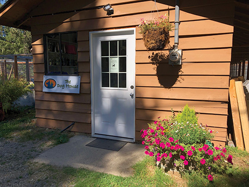 Front entrance of Large Dog House.